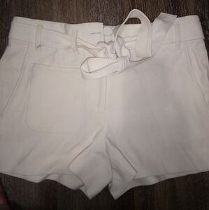 🌁 GUC: HELMUT LANG, OFF WHITE SASH TIE ONE POCKET SHORTS.
